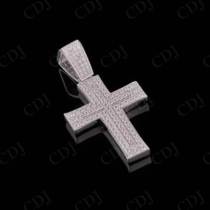 จี้เพชรมอยส์ซอไนต์สำหรับผู้ชายได้รับการรับรองจี้ไขว้แบบฮิปฮอป - Product Image 1