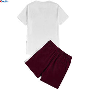 Nouveauté, logo personnalisé, qualité supérieure, ensemble de shorts d'été pour hommes, vêtements de plage unisexes, ensembles de shorts, t-shirt et shorts, survêtement 2 pièces - Product Image 6