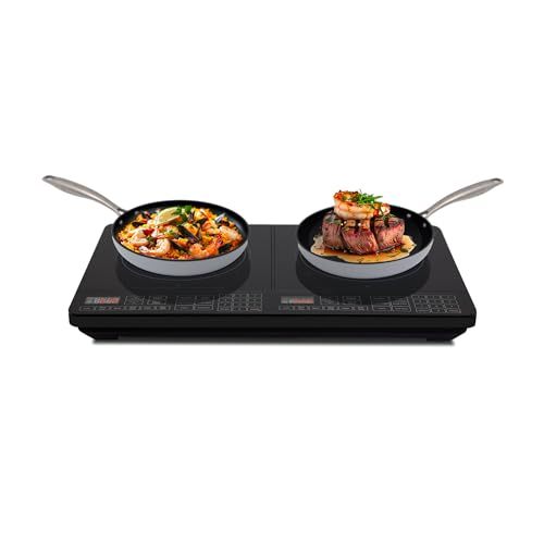 Double Cooktop Induction Countertop Burner Portable Touch Control Multi 2 Burner Induction Cooker