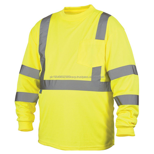 Polo Dry Fit OEM, logo personnalisé lumineux, vêtements de travail pour hommes, t-shirt de travail à manches longues, t-shirt de sécurité réfléchissant 2023 - Product Image 4