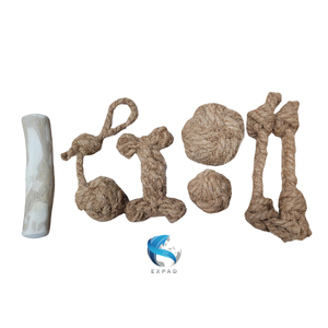 Coco Bone Pet Chew <b>Toy</b> Handmade Durable Interactive Play Training Indoor For <b>Dog</b> <b>Toys</b> Cat <b>Toys</b> - Product Image 1