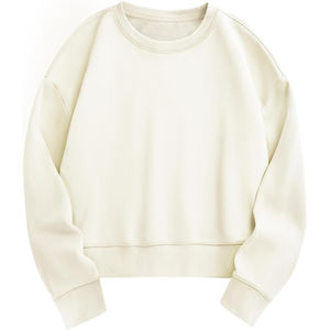 Pull-over en laine tricotée à col rond épais pour hommes avec logo personnalisé 100% coton éponge mélangé pour hommes - Product Image 4