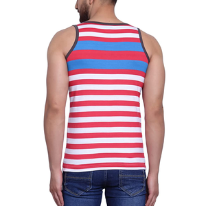 Camiseta de tirantes de gimnasio sin costuras para hombre Tela sin irritación OEM aceptado Mezcla de algodón para hombre Fitness Tank Gym & Streetwear Style - Product Image 3