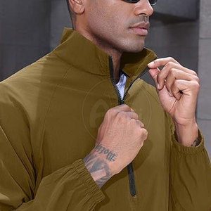 แจ็คเก็ตกันลมซิปปกตั้งโค้ทใส่สบายมีโลโก้ด้านหน้าปรับสีได้ - Product Image 2