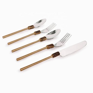 Matériau sain cuillère fourchette épandeur mignon enfants à la main Mini poignée mariage service vaisselle couverts ensemble - Product Image 4
