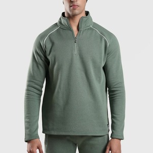 Sweat-shirts à demi-zip pour hommes de style streetwear de qualité supérieure à bas prix / Concevez votre propre sweat-shirt à demi-zip pour hommes de couleur personnalisée - Product Image 1