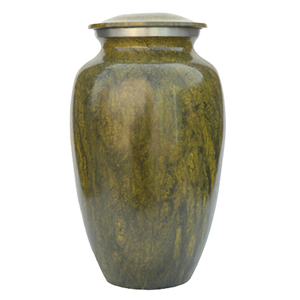 Urna de cremación verde Patrón de hoja de arce clásico Urna de cenizas de entierro decorativa Urna de imagen de alta tendencia para cenizas humanas adultas - Product Image 4