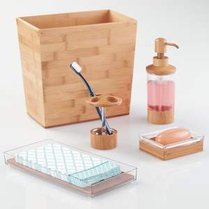 ตะกร้าขยะไม้ไผ่ทรงสี่เหลี่ยมผืนผ้า, 10.5x5.75x10, ไม้ธรรมชาติสำหรับเก็บรวบรวม formbu - Product Image 6