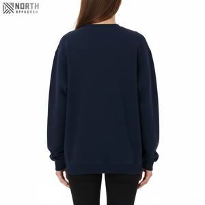 Nueva moda 100% algodón Drop-shoulder Heavyweight Vintage Oversize alta calidad comodidad cuello redondo invierno mujer sudadera algodón - Product Image 3