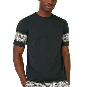 Venta al por mayor verano manga corta 100% algodón camiseta hombres Casual en blanco nueva moda último diseño cuello alto calidad superior hombres camisetas - Product Image 1