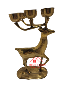 Holder Latest <b>Christmas</b> and Easter Decor <b>Reindeer</b> Aluminium Wood Candle Holder Premium Design Nickel Finished Shape Candle - Product Image 5