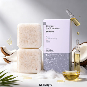 <span class=keywords><strong>Savon</strong></span> exfoliant au glutathion, réduit l'hyperpigmentation, nettoyage en profondeur, hydratant, pour une peau éclatante, 70g*2 savons, vente en gros - Product Image 4