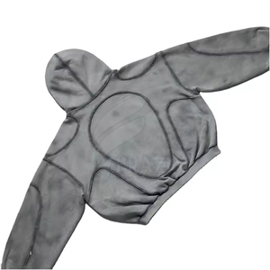 Latest Design Oversize Acid Wash Hoodies Custom Winter Street Style Solid Pattern Jersey Cotton Breathable Made Pakistan - Product Image 3