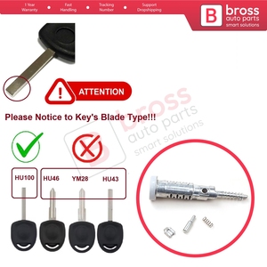 ก้านล็อคพวงมาลัย BSP636 พร้อมกระบอกล็อคกุญแจ HU100 สำหรับ Corsa Meriva A Combo Tigra Astra Vectra - Product Image 5