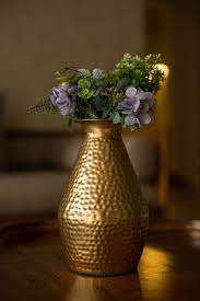 Vase à fleurs martelé en métal pour la maison hôtel et restaurant couleur cuivre fleur de table en métal vase décoratif accessoires de décoration pour la maison - Product Image 4