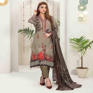 Tawakkal zeenat ออกแบบ3ชิ้นผู้หญิง salwar kameez แฟชั่นปากีสถานชุดสนามหญ้าวิสคอสพิมพ์ดิจิตอลสำหรับอินเดีย - Product Image 3