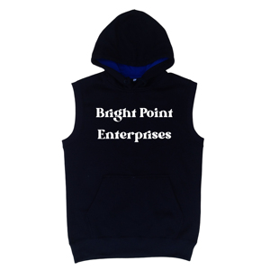 Men's <b>100</b>% Cotton Solid Slim Fit Sleeveless Pullover Hoodie Custom Logo Zipper Design Gym Wear for Autumn - Product Image 2