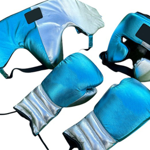 Conjuntos de Boxeo de Cuero Genuino de Vaca, Tono Azul, Buena Venta, Hechos a Medida, para Adultos, Producto Único de Cuero para Boxeo - Product Image 6