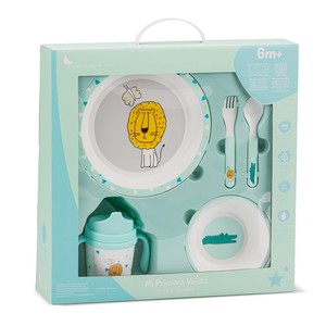 Juego de Vajilla de 5 Piezas con Diseño de Animales de la Savana, Material PP, para Bebés de 0 a 12 Meses - Product Image 1