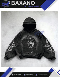 เสื้อฮู้ดพิมพ์ลาย Gothic Dark Angel ทรงปกติ สีดำ สตรีทแวร์ ผ้าคุณภาพสูง เสื้อฮู้ด Y2k สำหรับฤดูหนาว - Product Image 6