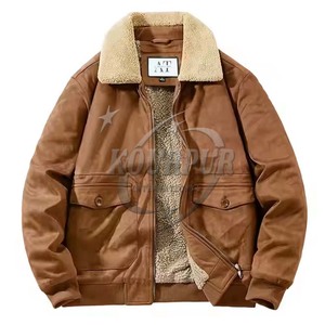 Wholesale High Quality 100% Cotton Men's Winter Sherpa Jackets Custom Plus Size Breathable Stand Collar Warm Protective - Product Image 1