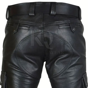 Pantalones de Cuero para Hombre, Calidad Premium, Cuero Suave, Costuras Duraderas y Cómodas, Perfectos para la Oficina y Atuendos Casuales - Product Image 6