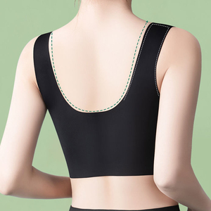 Sujetadores deportivos inalámbricos ligeros para mujer, Bralette sin costuras de talla grande, Sujetador de encaje sin espalda para mujer, chaleco a prueba de golpes, tallas superiores - Product Image 3