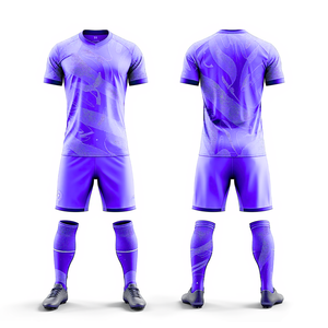 Custom Logo Purple <b>Soccer</b> Uniform Particle Flow Jersey Shorts Set Athletic Team Sportswear Outfit - Product Image 1