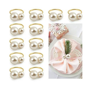 Admirable Design Perle Ronds De Serviette Or Porte-Anneaux De Serviette Pour La Table À Manger Formelle Ou Décontractée Décor Serviette Manchette Pour Offre Spéciale - Product Image 6