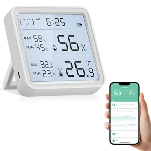 EMylo WiFi Habitación Termómetro Higrómetro Tuya Digital Temperatura Interior Sensor de Humedad Aplicación Inteligente Grabación de Datos Teoría de Frecuencia