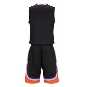 Col en V de bonne qualité unisexe porter maillot de basket-ball chemise et short Bsci short de basket-ball d'été - Product Image 2