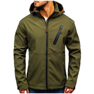 Veste d'hiver Softshell pour hommes noirs de haute qualité taille personnalisable chaude et durable avec col montant et options de couleur de logo - Product Image 6