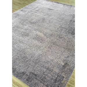 Uvenuti Abstract Pattern Wool & Bamboo Silk Hand Knotted <b>Rug</b> Grey & <b>Black</b> for Home Use-(1502) - Product Image 2