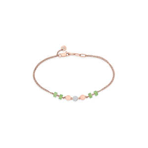 Pulsera de Cobre Chapada en Oro con Perlas y Diamantes, Diseño Bohemio de Cruz Religiosa, Regalo Moderno para Mujer - Product Image 3