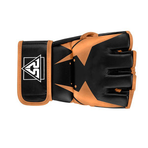 Gants Mma personnalisés Gants de boxe pro en cuir Pu blanc de conception professionnelle par Rukhmal Sports - Product Image 3