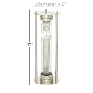 Nouvelle conception 2026 : Sablier créatif en métal poli, sculpture décorative pour salon et chambre à coucher, style moderne - Product Image 4