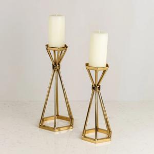 2026 Antique <b>Gold</b> Metal <b>Candle</b> <b>Pillar</b> Holder Best Seller - Product Image 1