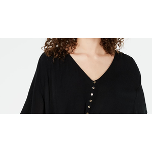 Top Bohemien da Donna Ultra Flirt con Laccetti Frontali, Nero, Taglia Media - Chiffon, Seta Popeline e Maglia per Abbigliamento Casual Primavera/Estate - Product Image 2