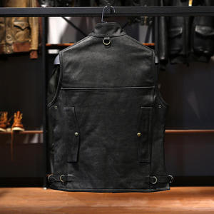 Vendedor superior de cuero para montar en moto a prueba de viento de alta calidad de la calle de los hombres chaleco y chaleco personalizado fabricante de Pakistán - Product Image 4