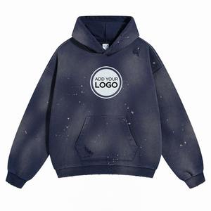 Sweat à capuche vintage pour homme Sweat zippé à manches longues avec poches Acid Wash Streetwear Fleece Hoodies Jacket Pullover Hoodies - Product Image 2