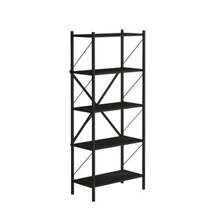 Librería de Metal Londres negra de 5 niveles de alta calidad, almacenamiento de muebles modulares de estilo europeo para hoteles, salas de estar, estilo moderno - Product Image 1