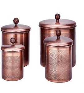 Lujoso juego de recipientes de cobre con mecanismo de tapa suave y aspecto atrevido, ideal para regalos de boda o actualizaciones para el hogar - Product Image 4