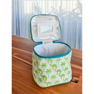 Green Oasis Fashion Cotton Canvas Zipper <b>Makeup</b> Organizer Cosmetic <b>Case</b> - Product Image 2