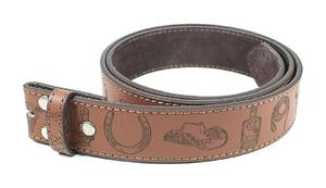 Cinturón de cuero genuino personalizable de Venta caliente Estilo occidental con acero para tamaños de hebilla disponibles-Cuero de vaquero al por mayor - Product Image 3