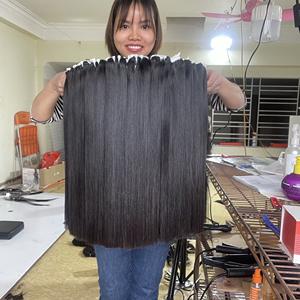 Hot Sell Virgin Remy Vietnamese Double Drawn Bone Straight Raw <b>Hair</b> Bundles 12A Cuticle Aligned Natural <b>Color</b> Silky Machine - Product Image 4