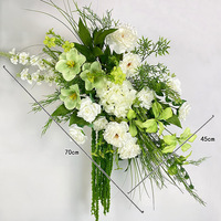 Bruidsbloemen voor op de vloer, moderne Monet-tuin, kunstmatige zijden bloemenarrangement, afneembaar, bosachtige etalage