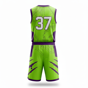 Uniformes de Baloncesto Sublimados Personalizados para Equipos y Clubes - 100% Poliéster Transpirable de Secado Rápido, Tallas Grandes, Primavera/Otoño - Product Image 3