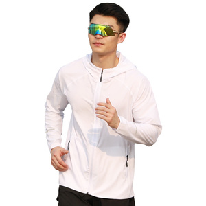 Veste coupe-vent légère à fermeture éclair intégrale pour homme, veste de sport d'été, veste imperméable à capuche, veste de course en plein air - Product Image 2