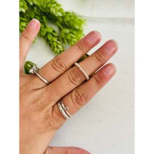 Southwest Handmade Sterling Silver Beaded <b>Ring</b> Size 4.5 Fine Jewelry with <b>Jade</b> Gemstone Inlay Key Pattern Everyday Wear - Product Image 2