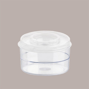 Vaso Transparente MIA de 9.3 cm de Diámetro y 1.22 cm de Altura con Tapa Plana con Orificio Cruzado, Juego de 100 Piezas de Plástico - Product Image 2